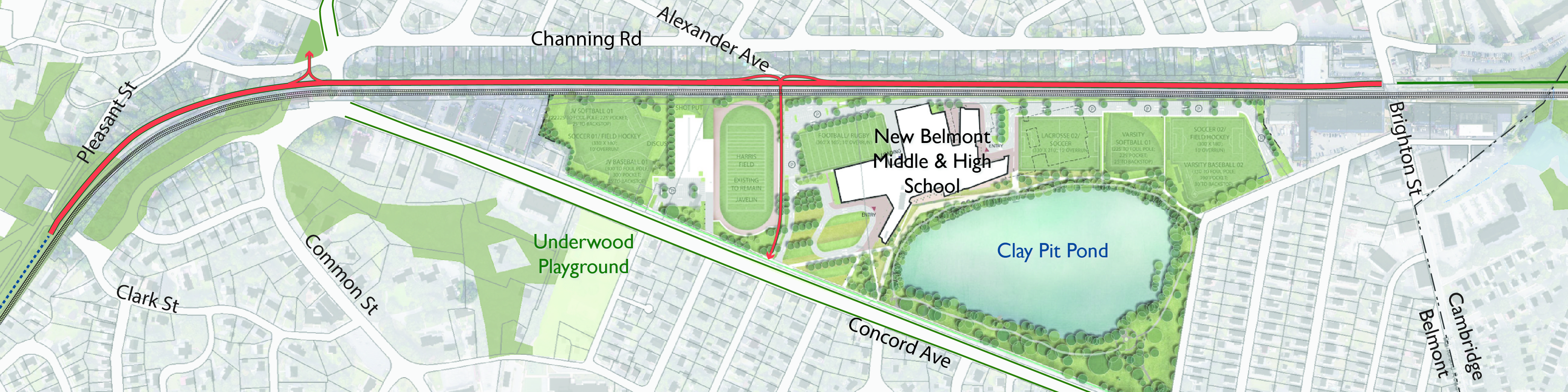 Proposed Belmont Community Path Route